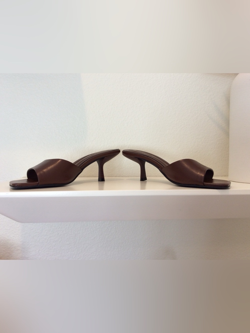 Open Edit Charlie Heel Slide Sandals in Brown - Size 5.5 - NWOT - Picture 9 of 12
